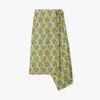 Tory Burch Printed Asymmetric Skirt In Green