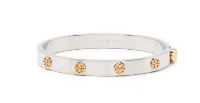 Tory Burch Silver And Gold-tone Signature Studs