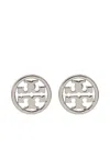 Tory Burch Miller Double-t Stud Earrings In Metallic