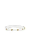 TORY BURCH SILVER-COLORED STEEL BRACELET WITH CONTRASTING LOGO