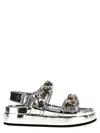 Tory Burch Silver Kira Sandals In Silver