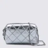Tory Burch Silver Leather Crossbody Bag In Silver
