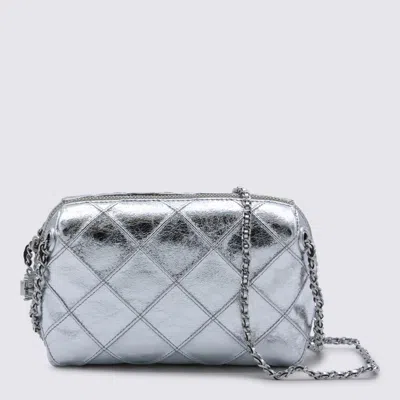 Tory Burch Silver Leather Crossbody Bag