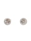 Tory Burch Silver Logo Stud Earrings In Silver