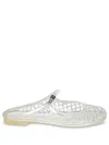 Tory Burch Silver Mary Jane Slide Sandals