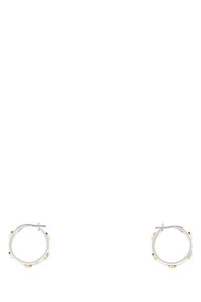 Tory Burch Silver Metal Miller Earrings In Black