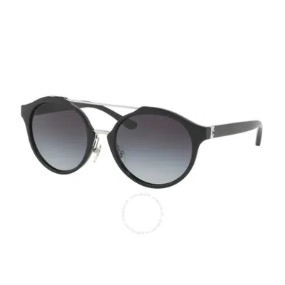 Tory Burch Silver Round Ladies Sunglasses Ty9048 13908g 54 In Black