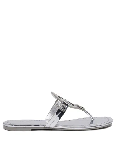 Tory Burch Miller Metallic Leather Thong Sandals In Multi