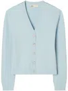 Tory Burch Simone Cardigan In Blue