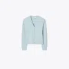 Tory Burch Simone Cardigan In Delicate Blue