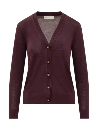 Tory Burch Simone Cardigan In Red