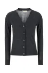 Tory Burch Dark Grey Wool Blend Simone Cardigan