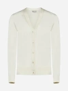 Tory Burch Simone Cardigan In Ivory