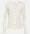 Tory Burch 'simone' Wool And Silk Cardigan In White