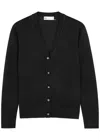 Tory Burch Simone Wool-blend Cardigan In Black