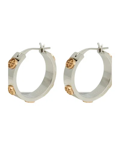 Tory Burch Simple Earrings In Silver