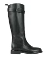 Tory Burch Simple Flat Leather Boots In Black