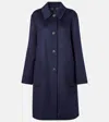 Tory Burch Reversible Double-face Wool Coat In Blue