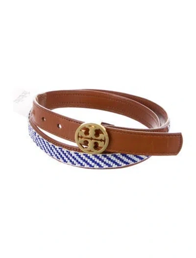 Pre-owned Tory Burch Skinny Leather Belt In Brown