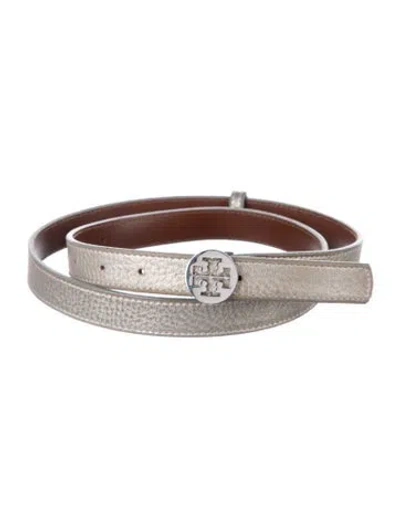 Pre-owned Tory Burch Skinny Leather Belt In Multi