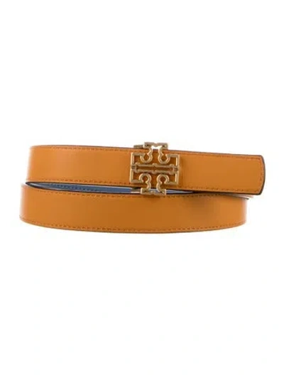Pre-owned Tory Burch Skinny Leather Belt In Multi