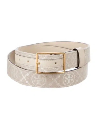 Pre-owned Tory Burch Skinny Leather Belt In Neutral