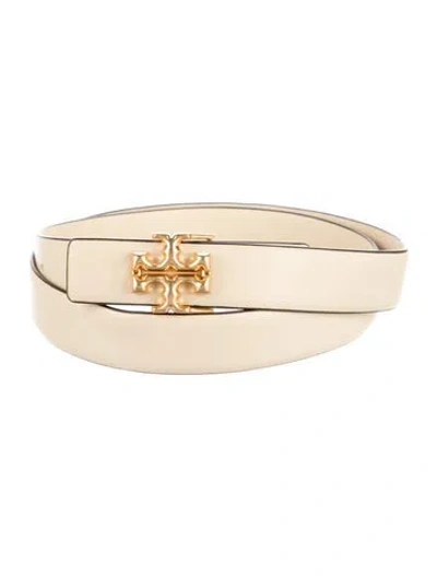 Pre-owned Tory Burch Skinny Leather Belt In Neutral
