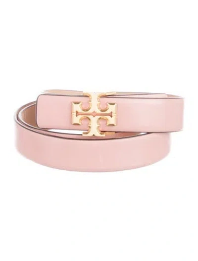 Pre-owned Tory Burch Skinny Leather Belt In Pink