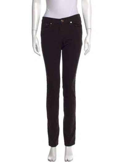 Pre-owned Tory Burch Skinny Leg Pants In Black