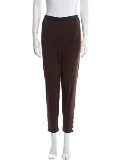 Pre-owned Tory Burch Skinny Leg Pants In Brown