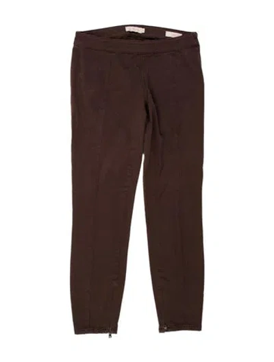Pre-owned Tory Burch Skinny Leg Pants In Brown