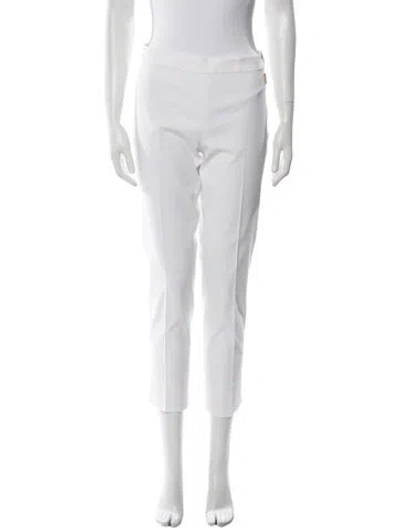 Pre-owned Tory Burch Skinny Leg Pants In White