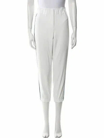 Pre-owned Tory Burch Skinny Leg Pants In White