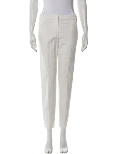 Pre-owned Tory Burch Skinny Leg Pants In White