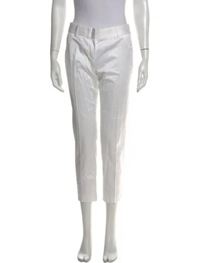 Pre-owned Tory Burch Skinny Leg Pants In White