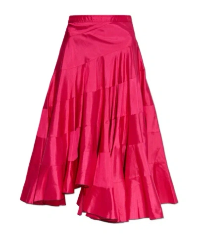 Tory Burch Skirt With An Asymmetrical Cut In Pink