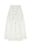 Tory Burch Flared Button-up Midi Skirt