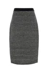 Tory Burch High-waisted Tweed Skirt With Fitted Silhouette In Multicoloured