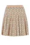 Tory Burch Embroidered Pleated Viscose Blend Skirt In Printed