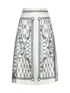 Tory Burch Printed Silk-satin Midi Skirt In Printed