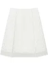 Tory Burch Corded Lace Skirt In White