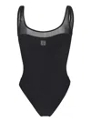 Tory Burch Mesh Tank Suit In Black
