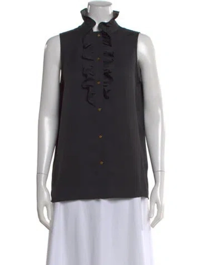 Pre-owned Tory Burch Sleeveless Blouse In Black
