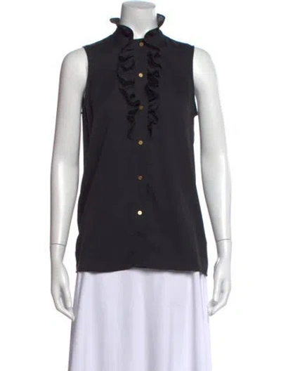 Pre-owned Tory Burch Sleeveless Blouse In Black