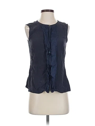 Pre-owned Tory Burch Sleeveless Blouse In Blue