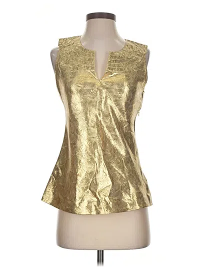 Pre-owned Tory Burch Sleeveless Blouse In Gold