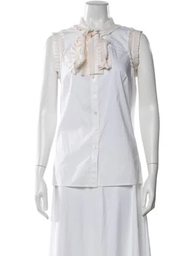 Pre-owned Tory Burch Sleeveless Blouse In Neutral
