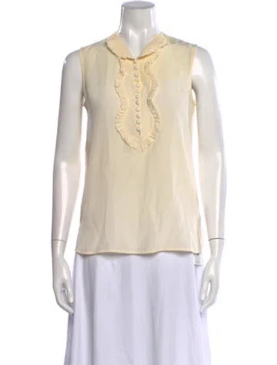 Pre-owned Tory Burch Sleeveless Blouse In Neutrals