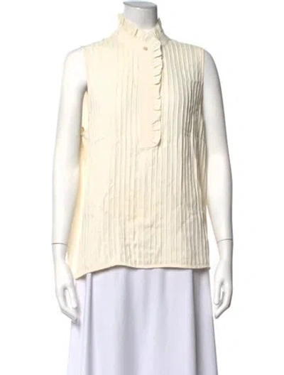 Pre-owned Tory Burch Sleeveless Blouse In Neutrals