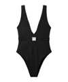 Tory Burch Sleeveless One-piece Swimsuit In Black